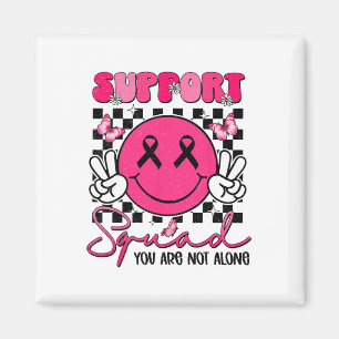 Aimant Soutien Squad Cancer du Sein Sourire Visage rose R