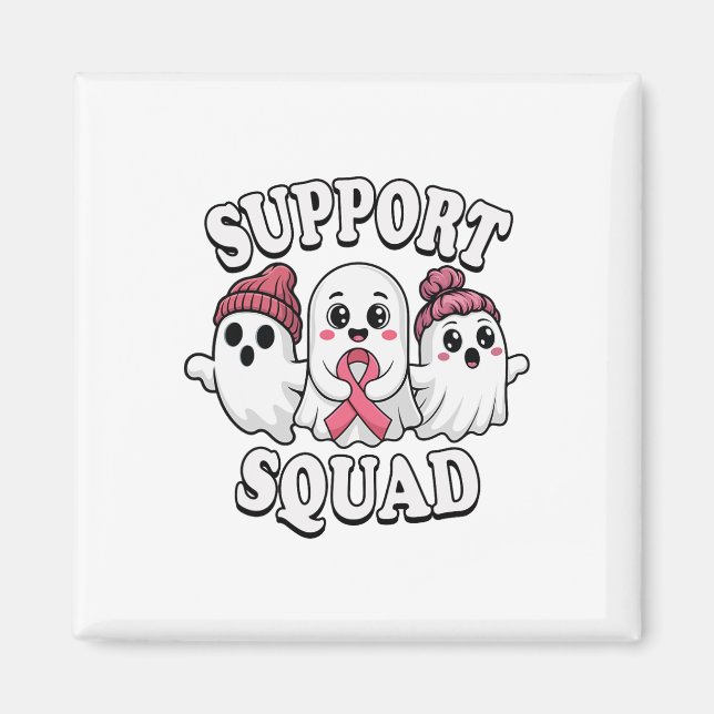 Aimant Soutien Squad Ghosts mignon Sensibilisation au can (Devant)