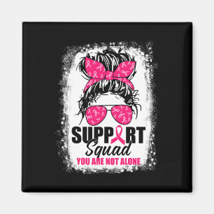 Aimant Soutien Squad Messy Bun Guerrier Cancer du sein Aw