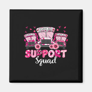 Aimant Soutien Squad Pink Leopard Conducteur de bus scola