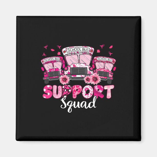 Aimant Soutien Squad Pink Leopard Conducteur de bus scola (Devant)