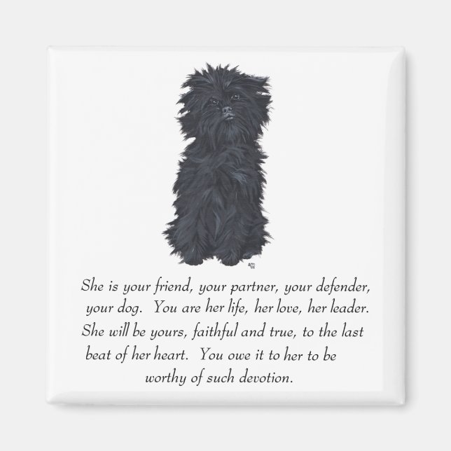 Aimant Souvenir Affenpinscher (Devant)