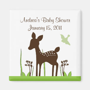 Aimant Souvenir d'aimant de baby shower de cerfs communs