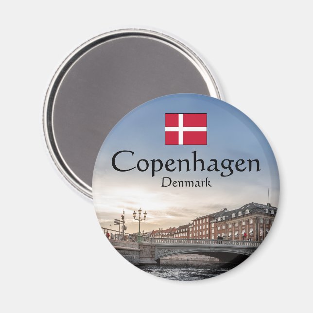 Aimant Souvenir de Copenhague (Recto/Verso)