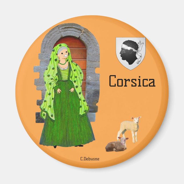 Aimant Souvenir de Corse, France (Devant)