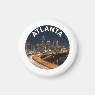 Aimant Souvenir de la ligne d'horizon d'Atlanta Géorgie,