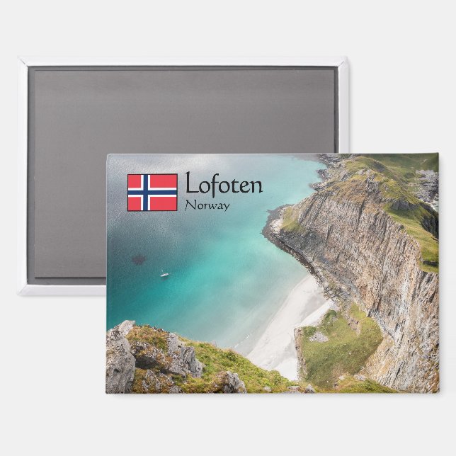 Aimant Souvenir de Lofoten Norvège (Recto/Verso)