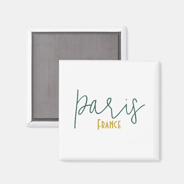 Aimant Souvenir de Paris, France (Recto/Verso)
