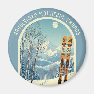 Aimant Souvenir de ski de Revelstoke Mountain Canada 