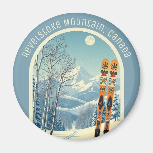 Aimant Souvenir de ski de Revelstoke Mountain Canada  (Devant)