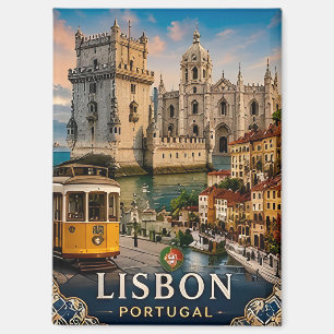 Aimant 🧲 Souvenir de vacances à Lisbonne Portugal 🌇