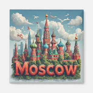 Aimant 🧲 Souvenir de vacances à Moscou Russie 🇷🇺