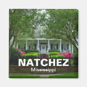Aimant souvenir de vacances Natchez, Mississippi Antebell