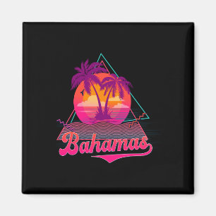 Aimant Souvenir de vacances rétro des années 80 aux Baham