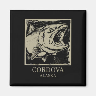 Aimant Souvenir de ville de pêche - Cordova Alaska