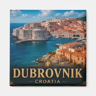 Aimant 🧲 Souvenir de voyage à Dubrovnik en Croatie pour