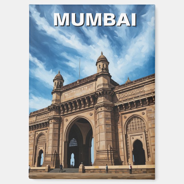 Aimant Souvenir de voyage à Mumbai (Recto)