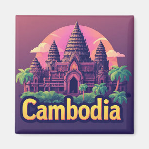 Aimant 🧲 Souvenir de voyage au Cambodge Cadeau de souven