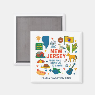 Aimant Souvenir de voyage de famille dans le New Jersey -