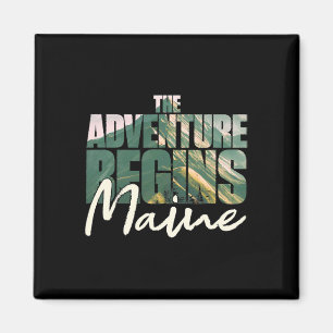 Aimant Souvenir du Maine Randonnée L'Aventure Commence Ca