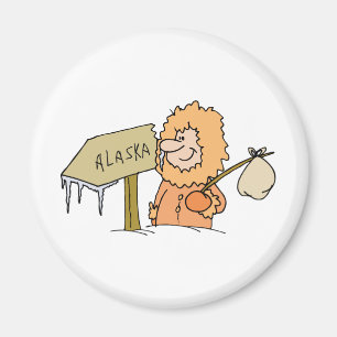 Aimant Souvenir esquimau d'Alaska de Vintage voyage de