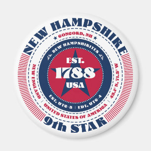 Aimant Souvenir Faits sur l'État du New Hampshire
