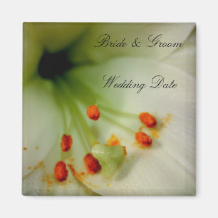 Aimant souvenir mariage - Fleurs