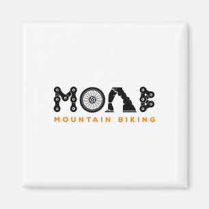 Aimant Souvenir Vélo Tout Terrain Mtb Retro Moab Utah Pis