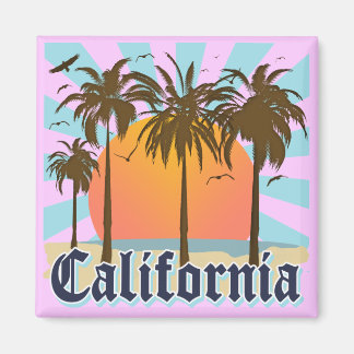 Aimant Souvenir Vintage en Californie
