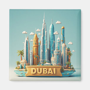 Aimant 🧲 Souvenirs de vacances à Dubaï à chérir 🌴