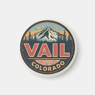 Aimant souvenirs vintage Vail colorado téléphérique extér
