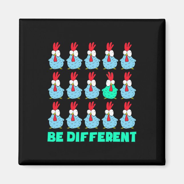 Aimant Soyez différents  (Devant)
