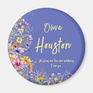 Aimant Soyez forts et libres, comme des Fleurs sauvages  