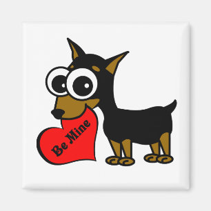 Aimant Soyez le mien Pinscher miniature mignon