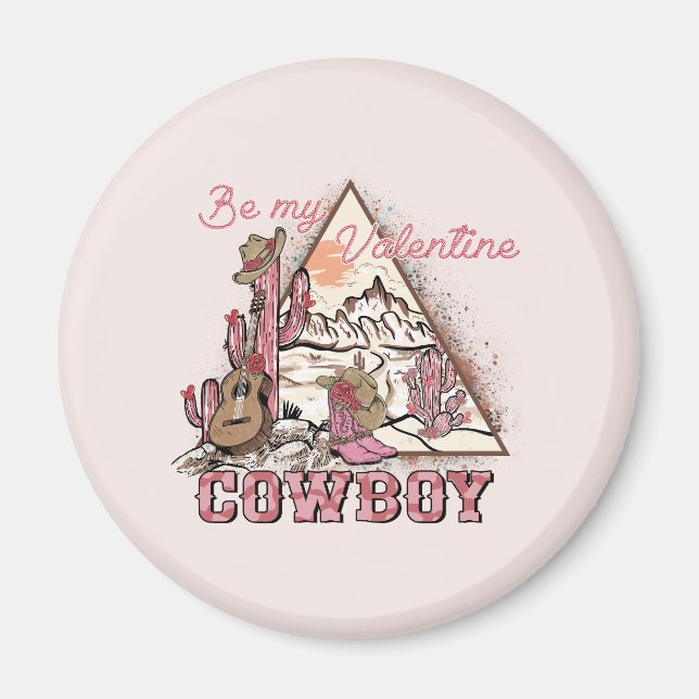Aimant Soyez Mon Cowboy Valentine (Devant)