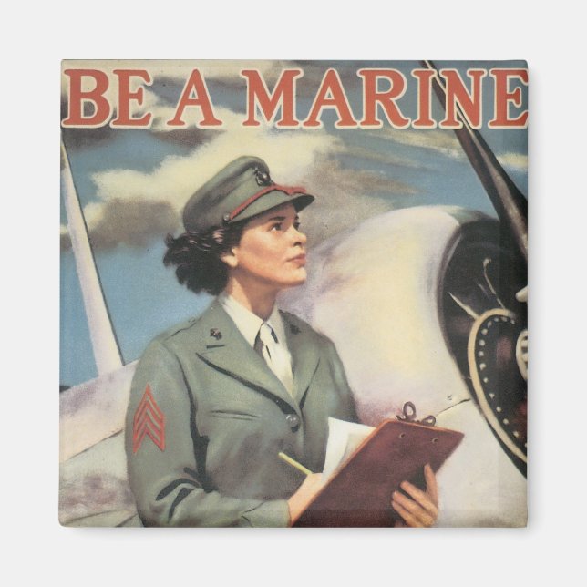 Aimant Soyez un marin - Libérez un marin pour combattre (Devant)