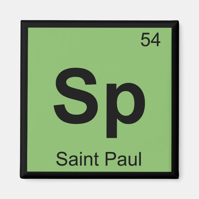 Aimant Sp - Saint Paul Minnesota Chimie Tableau Périodiqu (Devant)