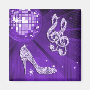 Aimant Sparkly Purple/ Lilac Music Note & Stiletto Heel