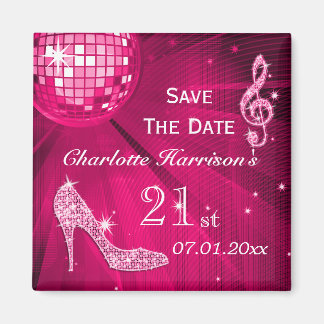 Aimant Sparkly Stiletto Heel 21ème Anniversaire Enregistr