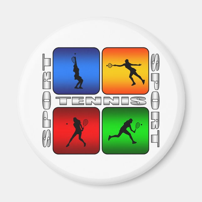 Aimant Spectaculaire Tennis (Femme) (Devant)