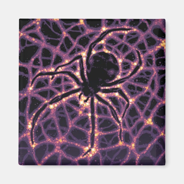 Aimant Spider Cosmic Web, Galaxie d'Halloween des horreur (Devant)