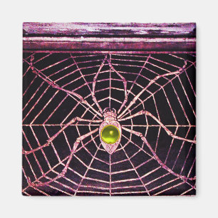 Aimant SPIDER ET WEB Jaune Topaz Noir