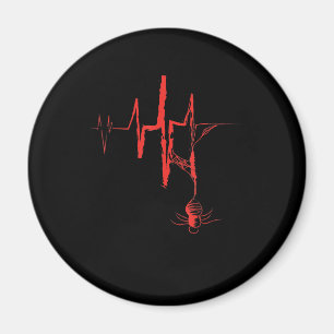 Aimant Spider Heartbeat Halloween Party Rouge et sanglant