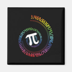 Aimant Spiral Arc-en-ciel Nerd Math Geek Mathématicien Jo