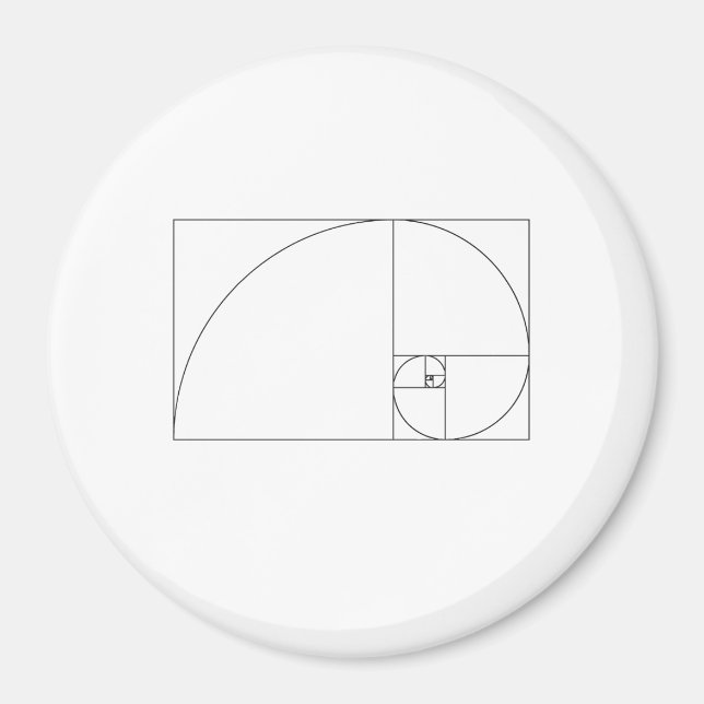 Aimant Spiral de Fibonacci (Devant)