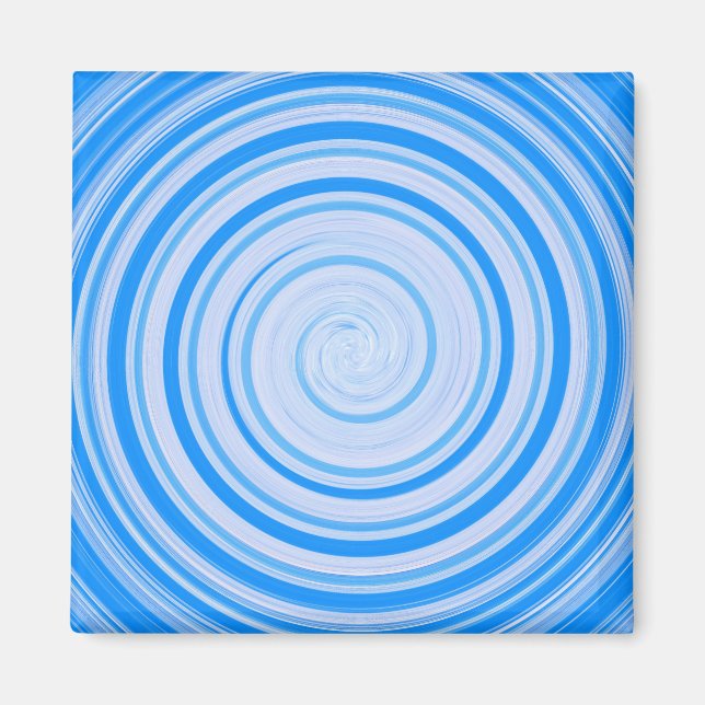 Aimant Spirale blanche et bleue (Devant)