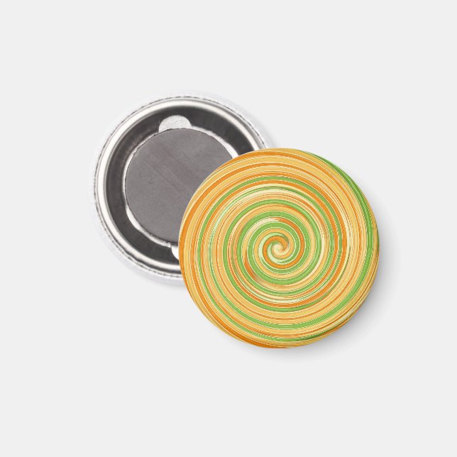 Aimant Spirale de couleurs d'agrumes amusantes (Recto/Verso)