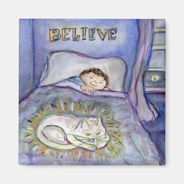 Aimant Spirit Kitty Chat Animal de compagnie Grief Art Ma (Devant)