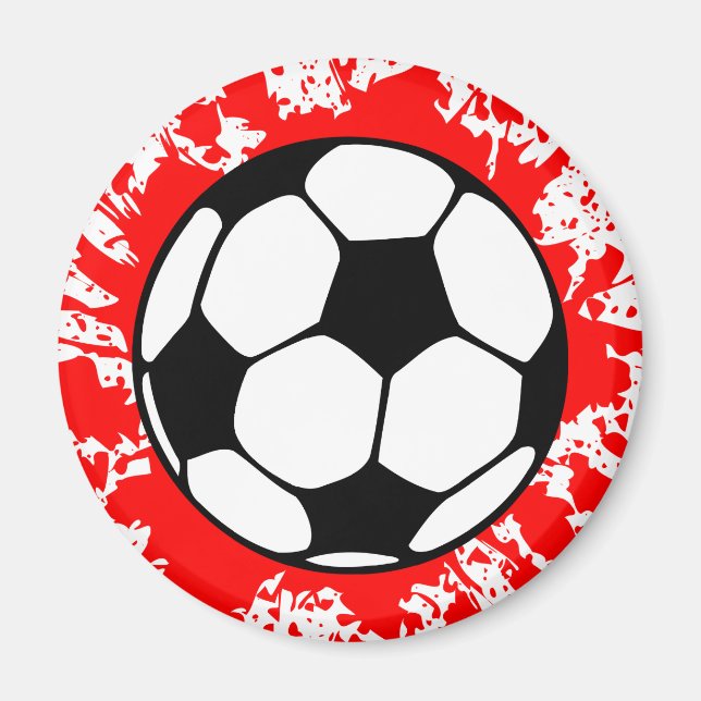 Aimant splat de football. (Devant)