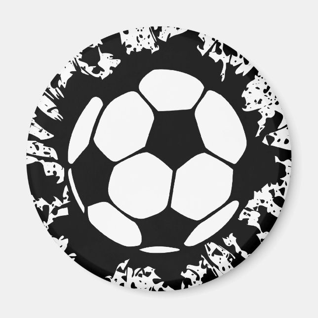 Aimant splat de football. (Devant)